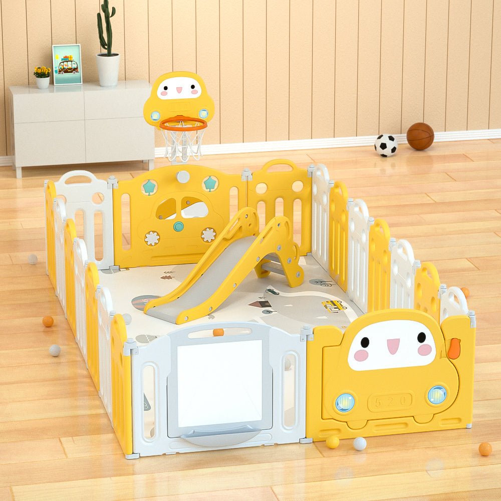 Lovely Baby - Kids Playpen W/ Basketball Hoop - Marah Kids
