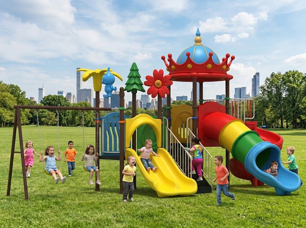 Gambol - Crown Head Mega Play Zone With 3 Swings & 4 Slides - image 2