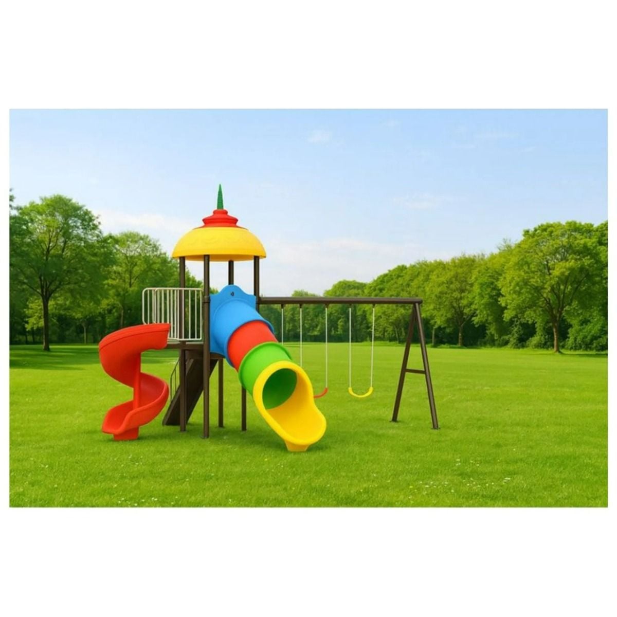 Gambol - Backyard Mega Play Zone With 3 Swings & 2 Slides - image 4