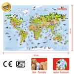Unik Play - Geografika | Educational Game, World Map Board Game, Geography Illustrated Map with Cards | Learning Tools for Boys & Girls 6 - Marah Kids