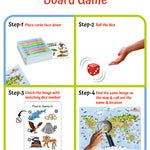 Unik Play - Geografika | Educational Game, World Map Board Game, Geography Illustrated Map with Cards | Learning Tools for Boys & Girls 6 - Marah Kids