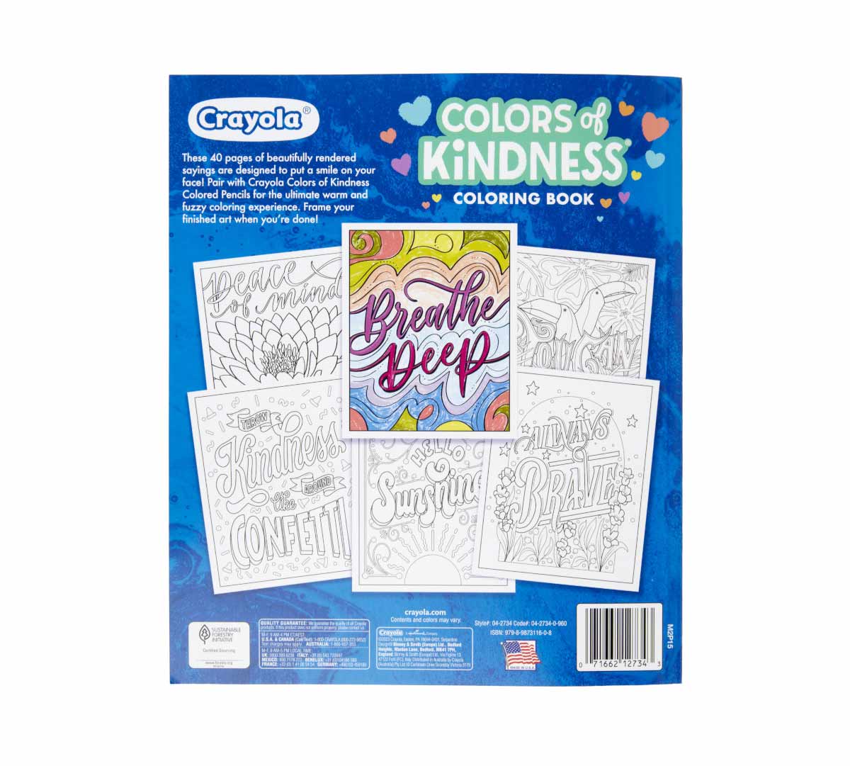 Crayola 40 - Page Coloring Book, Colors of Kindness - Marah Kids