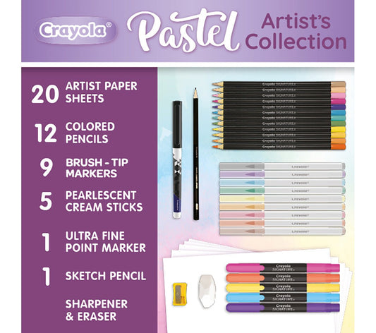 Crayola Pastel Artist Collection Kit| Wonderful for birthdays and holidays, these art supplies are safe and nontoxic for ages, 8 & up. - Marah Kids