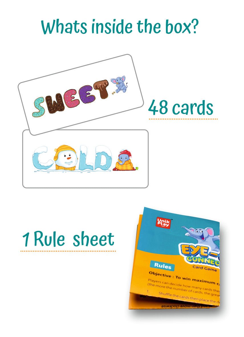 Unik Play - Educational Game Eye Q Connect | Easy to Learn Playing Card Games, Fun Family Brain Game | Boys & Girls Age 6+ - Marah Kids