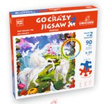 Unik Play - Go Crazy Jigsaw Puzzle | Attractive Cartoon Print Puzzle | 2 Puzzle Trays - Unicorn | Kids and Adults 6+ - Marah Kids