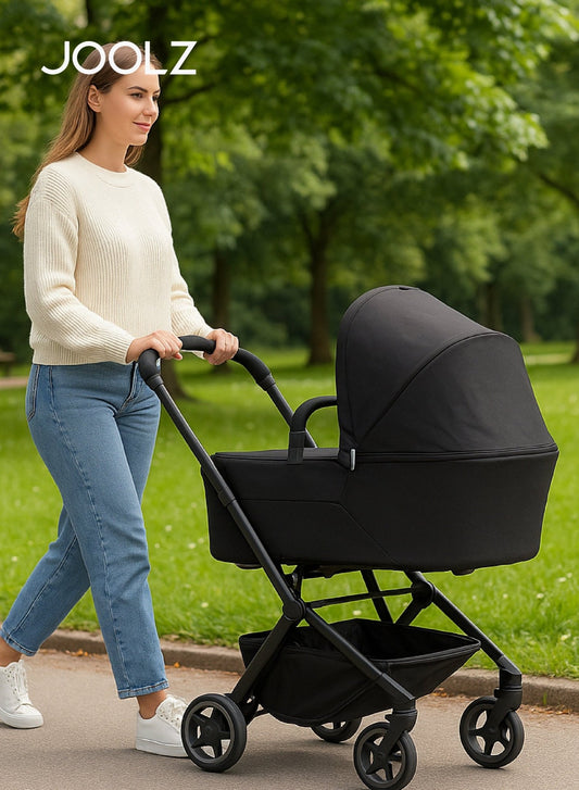 Aer² Compact Lightweight Baby Cot Self - Standing Fold – Space Black - Marah Kids