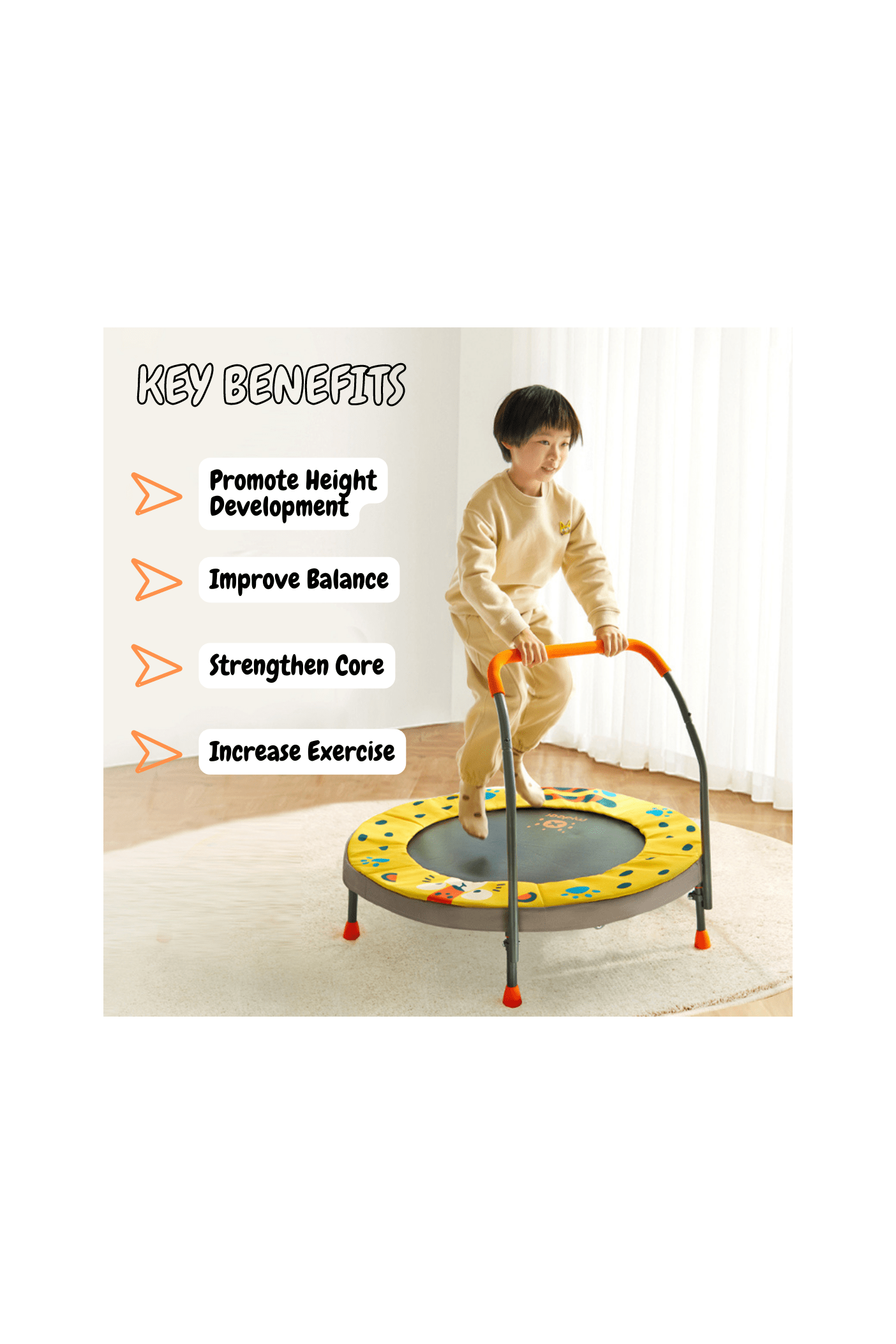 Mideer Kids Foldable Trampoline (3 Ft)