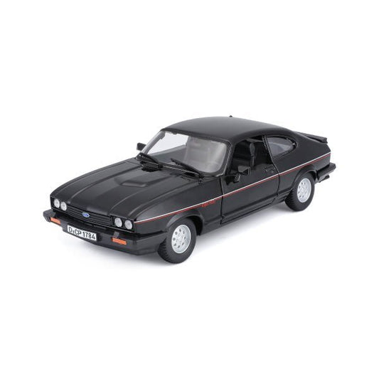 Bburago 1:24 Scale Ford Capri 1600 GT (1982) – Black - Marah Kids