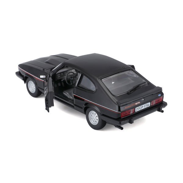 Bburago 1:24 Scale Ford Capri 1600 GT (1982) – Black - Marah Kids