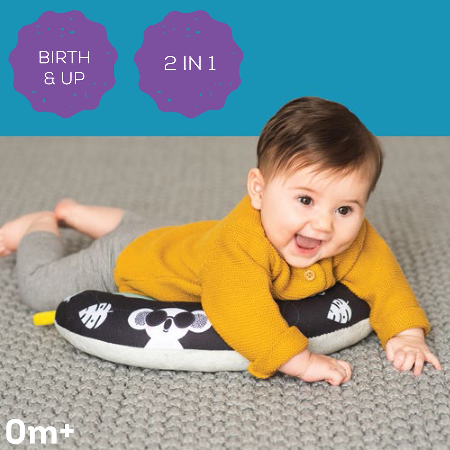 Taf Toys 2 in 1 Tummy time pillow