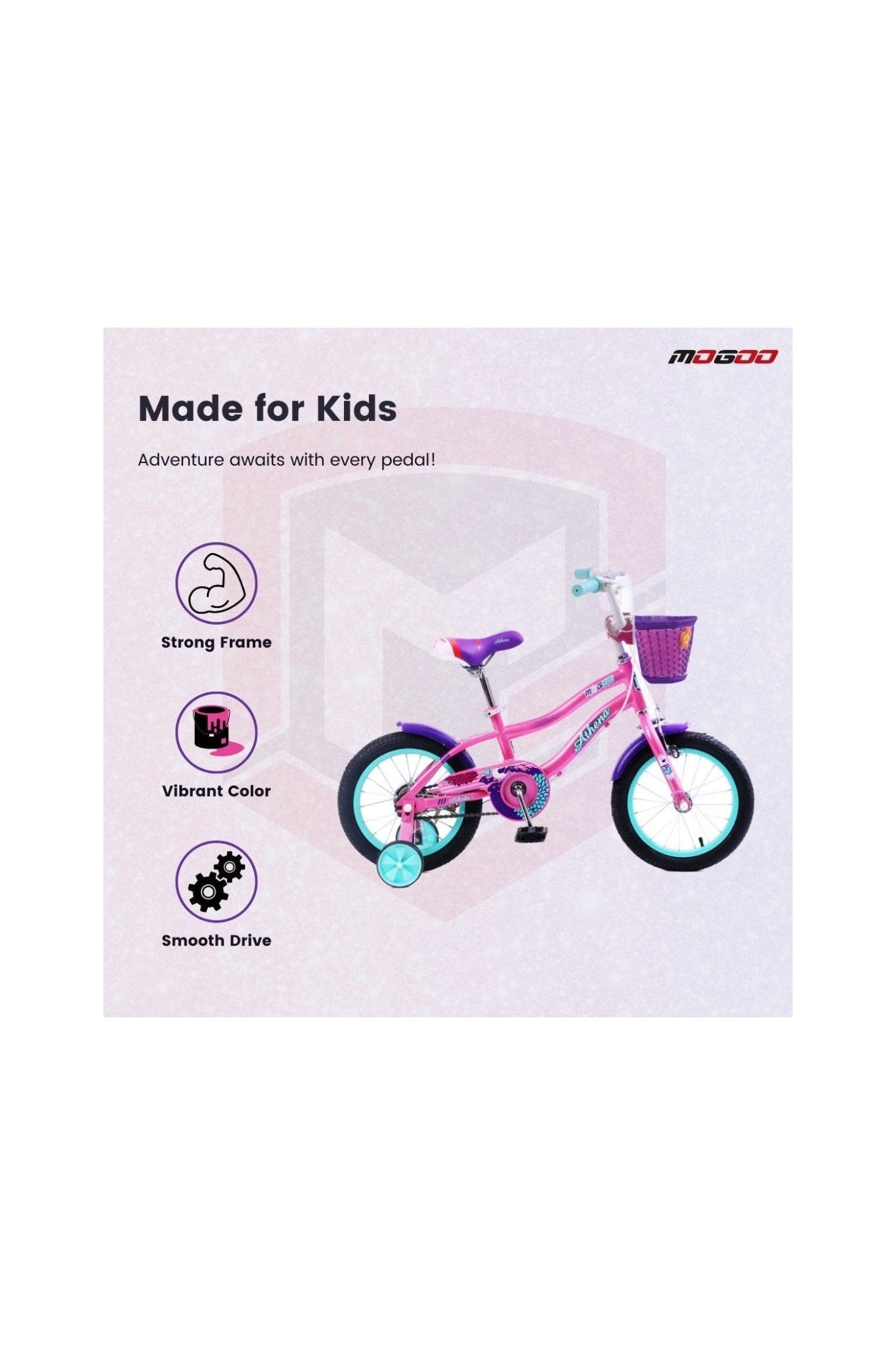 Athena 12" Kids Bicycle - Pink - Marah Kids