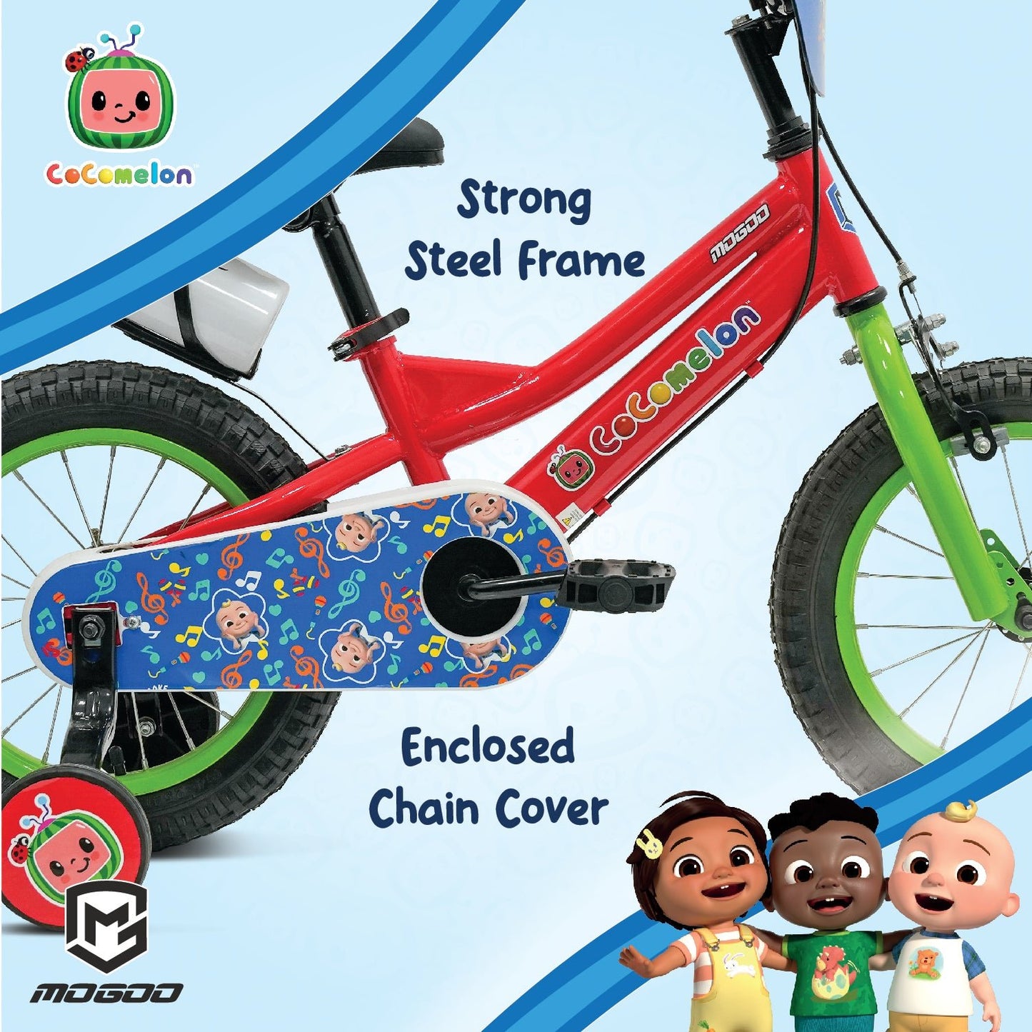 Cocomelon Beats Kids Bike - 12 Inch - Red - Marah Kids