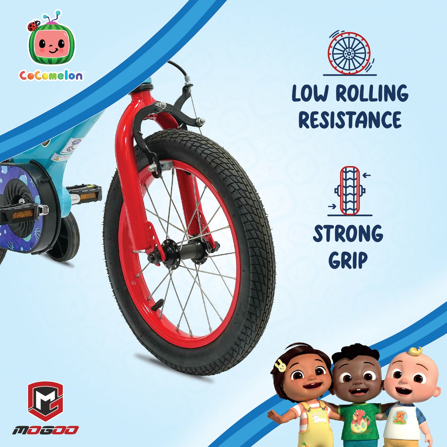 Cocomelon Play Kids Magnesium Bike - 12 Inch - Blue - Marah Kids