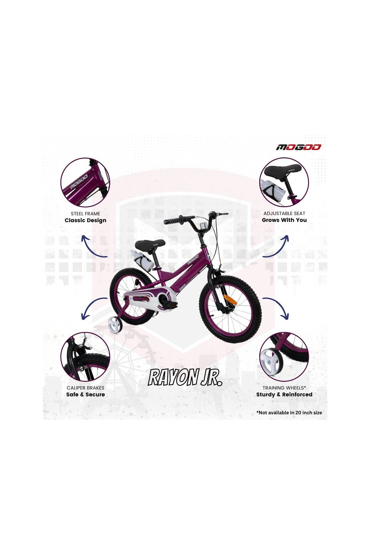 Rayon Junior 2.0 12" Kids Bicycle - Purple