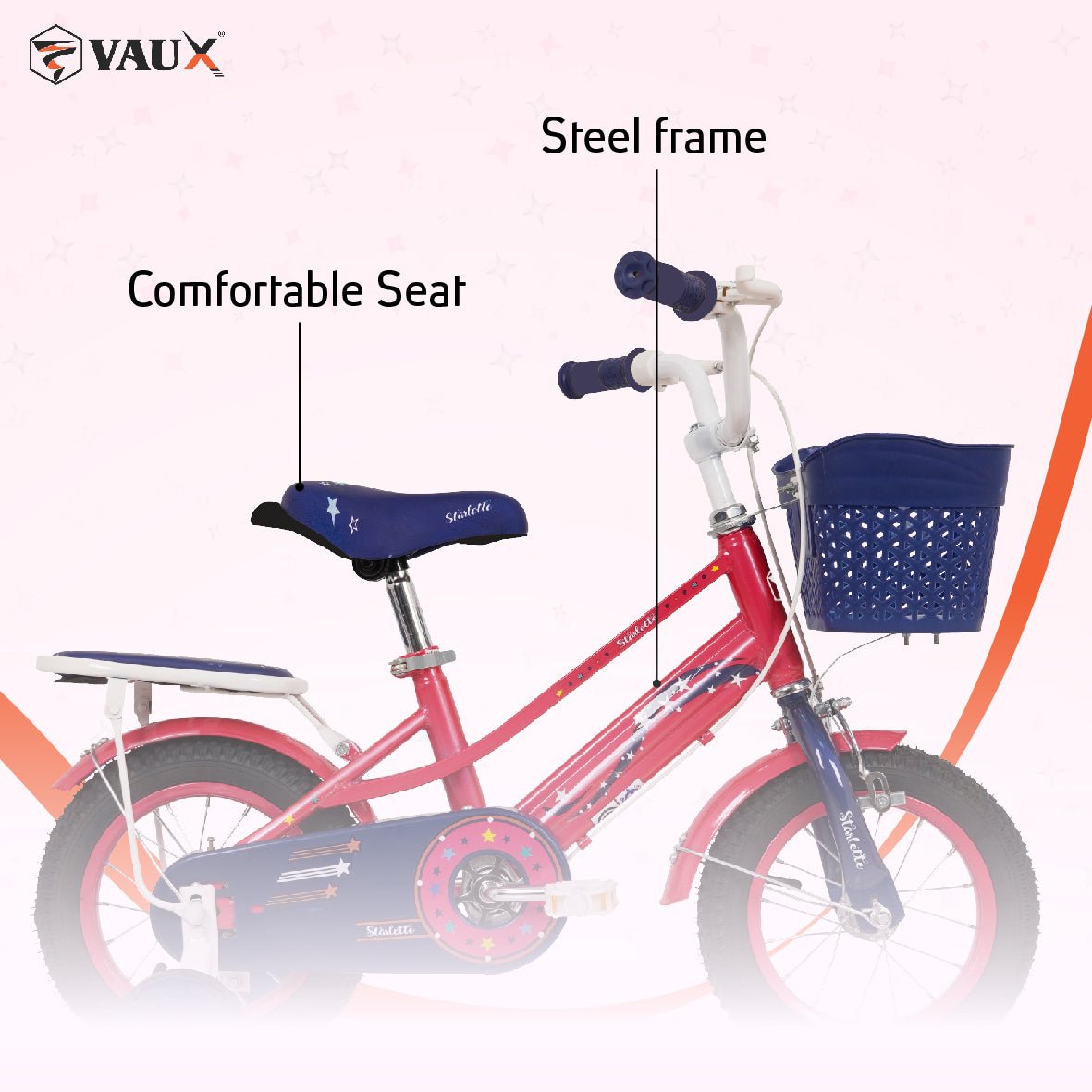 VAUX Starlette 12" Girls Bike - Pink - Marah Kids