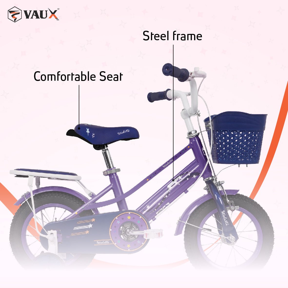 VAUX Starlette 12" Girls Bike - Purple - Marah Kids