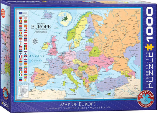 Eurographics Puzzle 1000 Map Of The Europe - Marah Kids