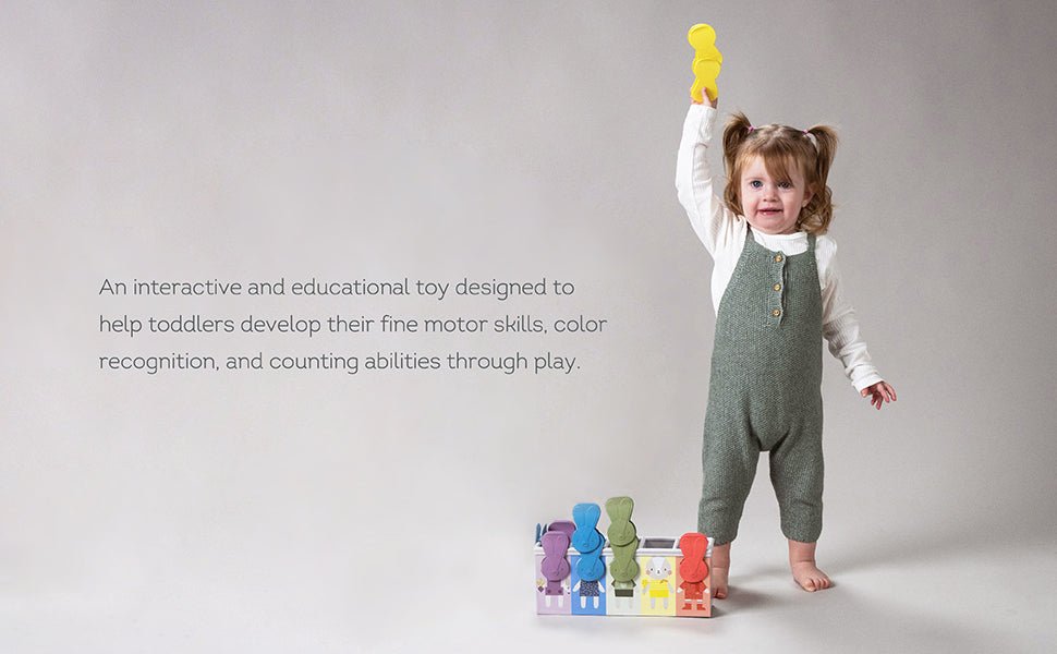 Taf Toys - Match And Count XL Bunny Pegs Early Learning Toy - 15pcs - Marah Kids