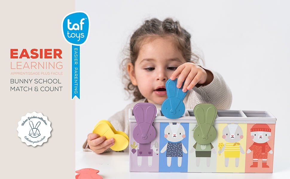 Taf Toys - Match And Count XL Bunny Pegs Early Learning Toy - 15pcs - Marah Kids