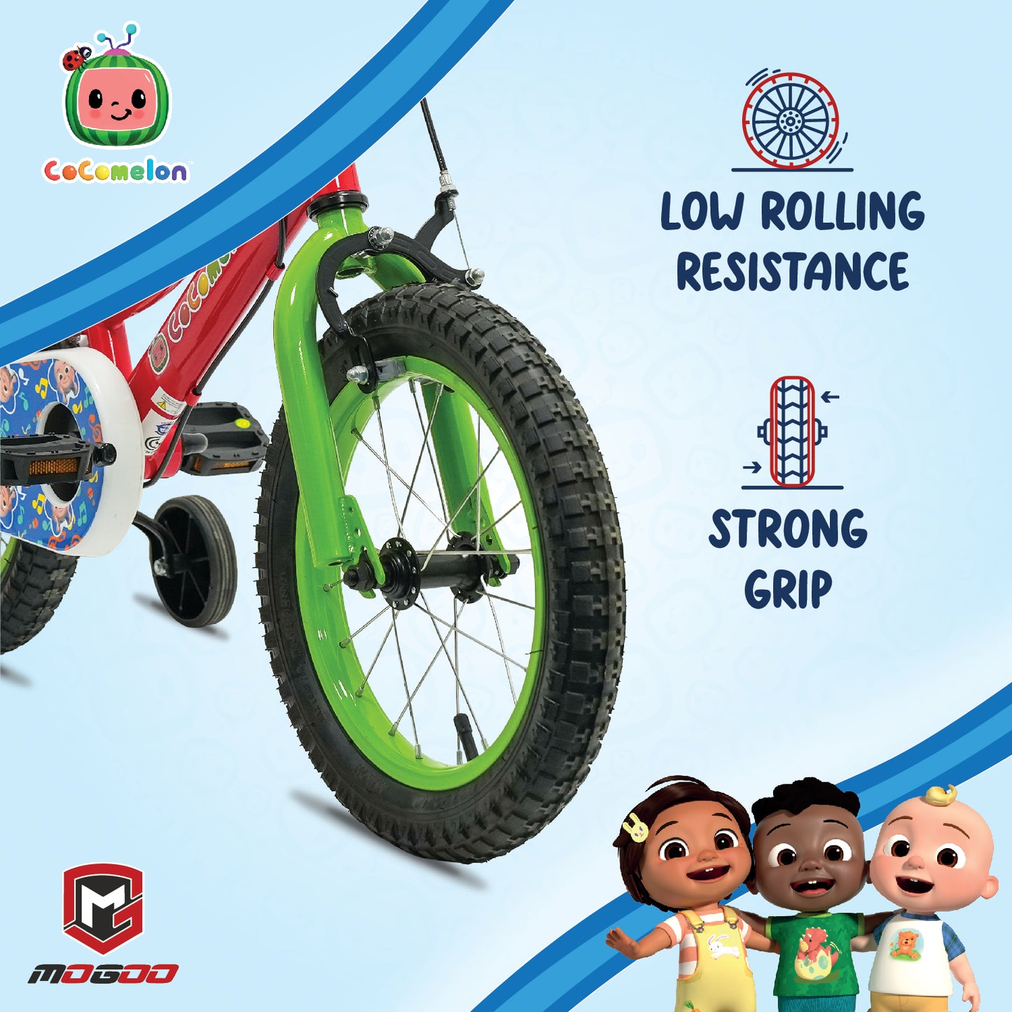 Cocomelon Beats Kids Bike - 14 Inch - Red - Marah Kids