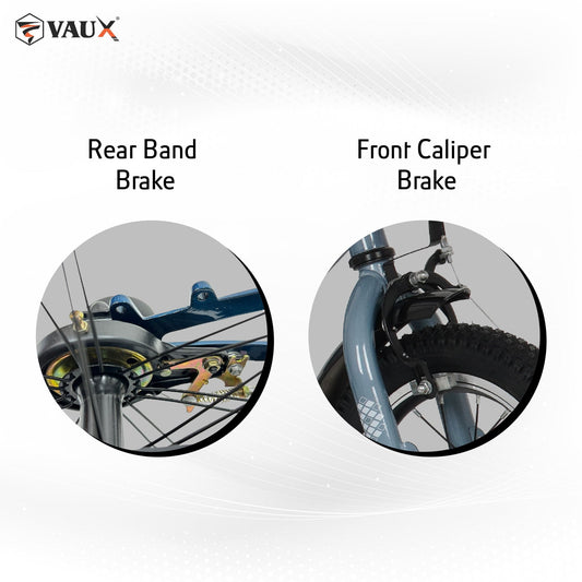 VAUX Royal 14" Kids Bike - Silver - Marah Kids