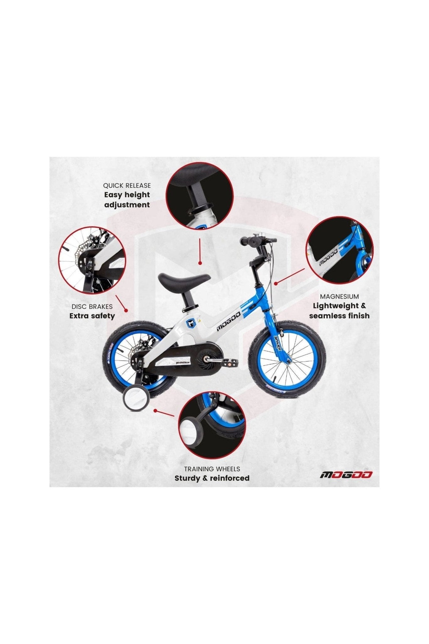 Spark 14" Magnesium Kids Bicycle - Blue - Marah Kids