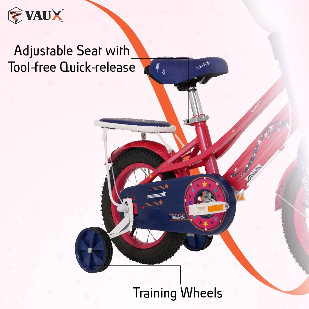 VAUX Starlette 14" Girls Bike - Pink - Marah Kids