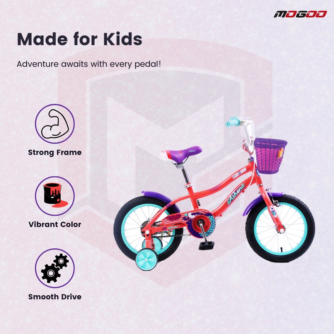 Athena 16" Kids Bicycle - Peach - Marah Kids