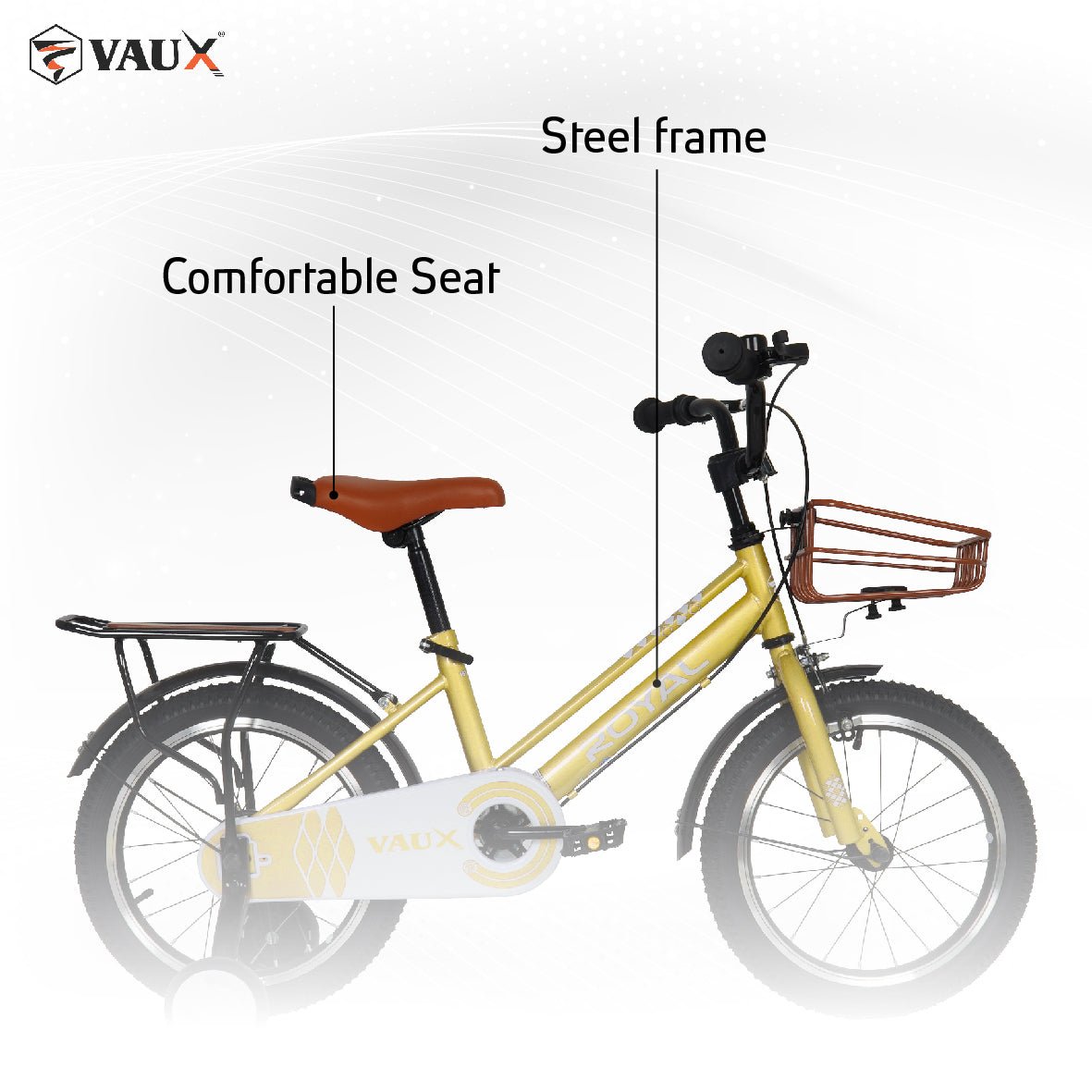 VAUX Royal 16" Kids Bike - Gold - Marah Kids