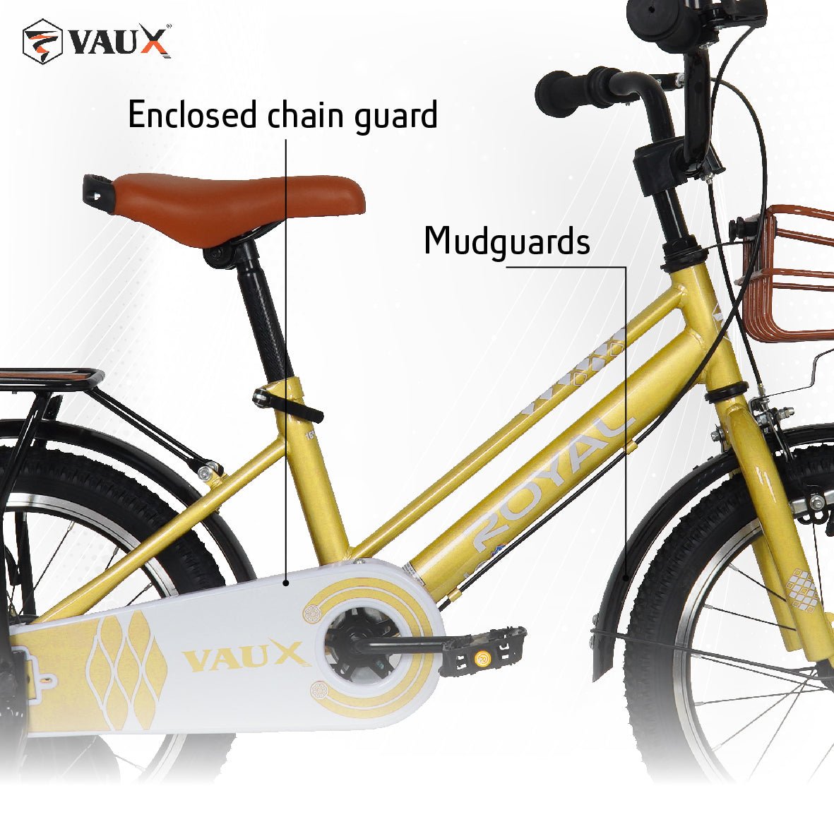 VAUX Royal 16" Kids Bike - Gold - Marah Kids