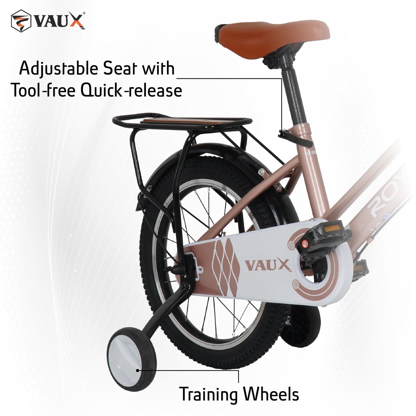 VAUX Royal 16" Kids Bike - Rose Gold - Marah Kids