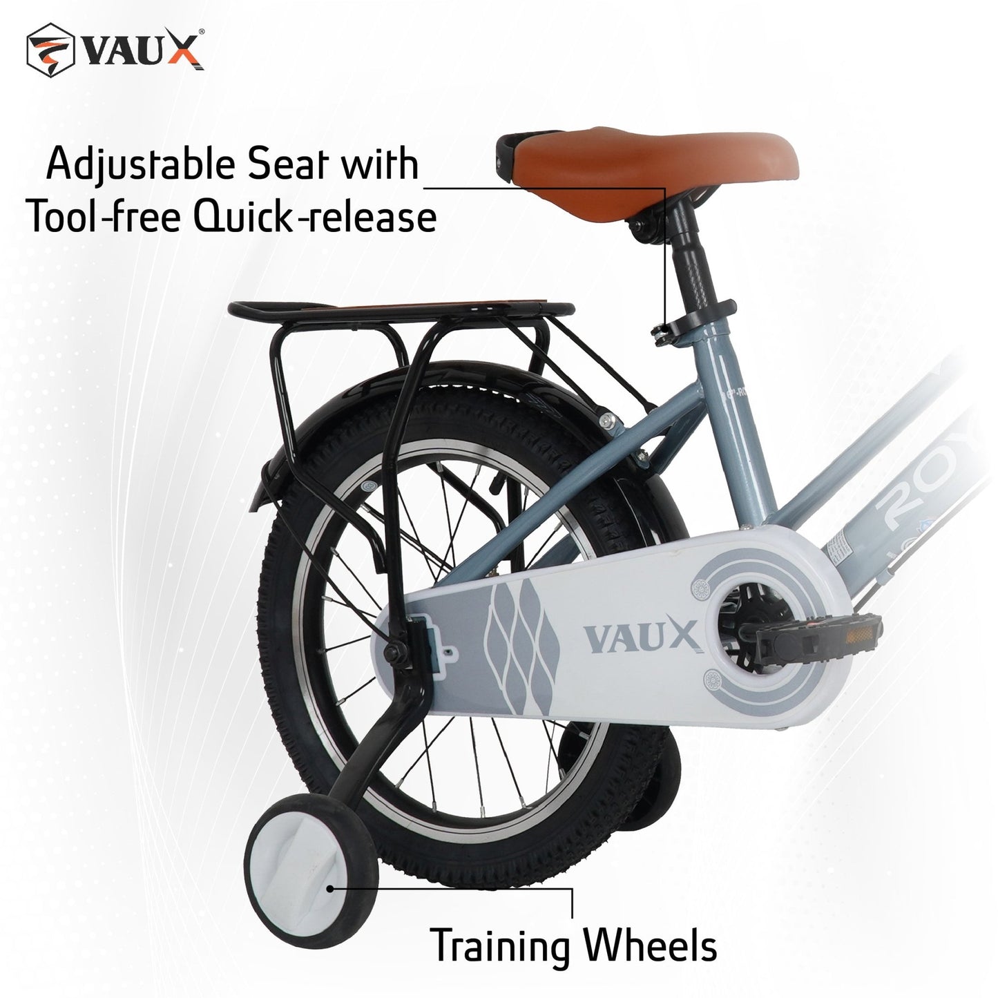 VAUX Royal 16" Kids Bike - Silver - Marah Kids