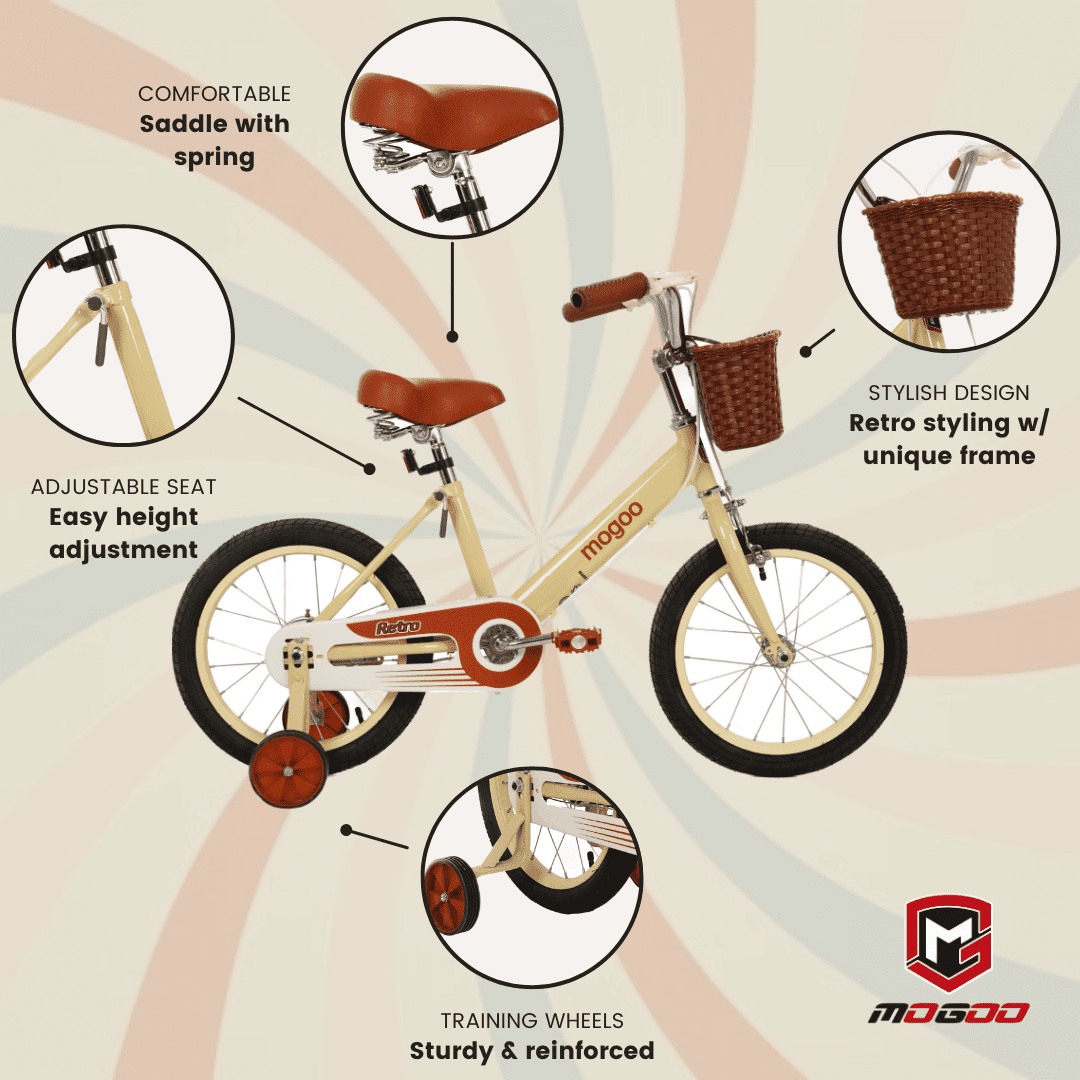 Retro 16-Inch Kids Bike - Beige