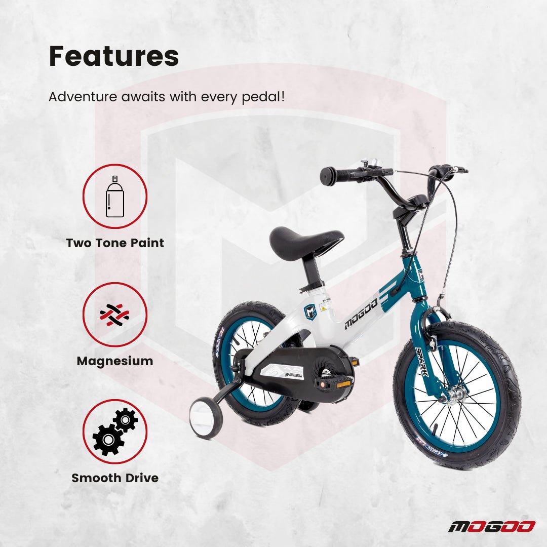 Spark Kids Magnesium Bike - 16 Inch - Turquoise