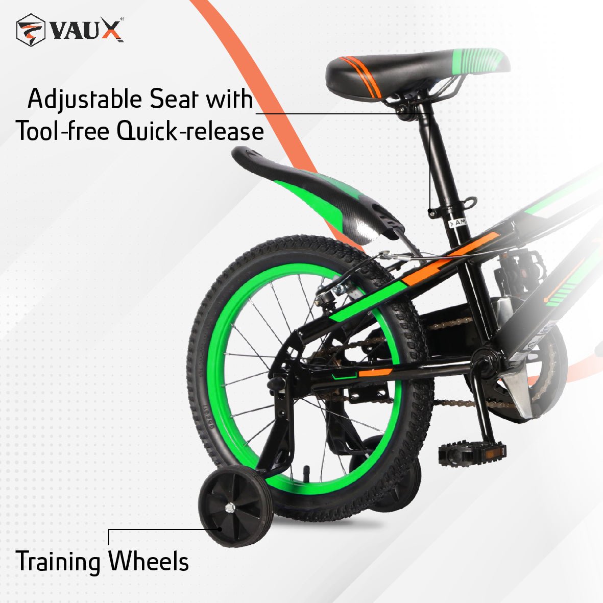 VAUX Max 16" Kids Bicycle - Green - Marah Kids