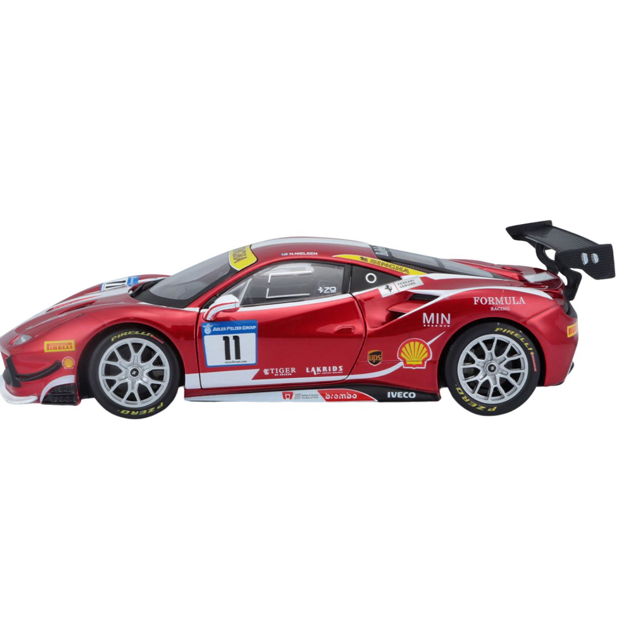 Bburago 1:24 Ferrari Racing Model Kit (Without Plastic Stand) - 488 Challenge (Formula Racing 2017) - Marah Kids
