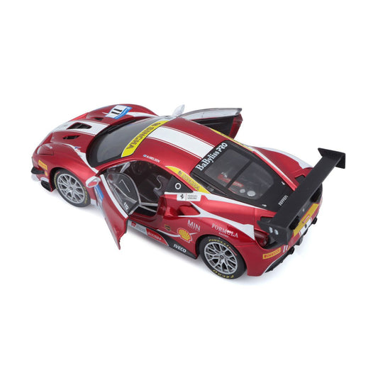 Bburago 1:24 Ferrari Racing Model Kit (Without Plastic Stand) - 488 Challenge (Formula Racing 2017) - Marah Kids