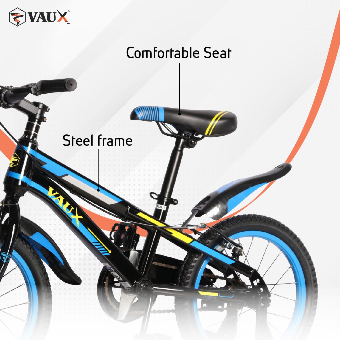 VAUX Max 18" Kids Bicycle - Blue - Marah Kids