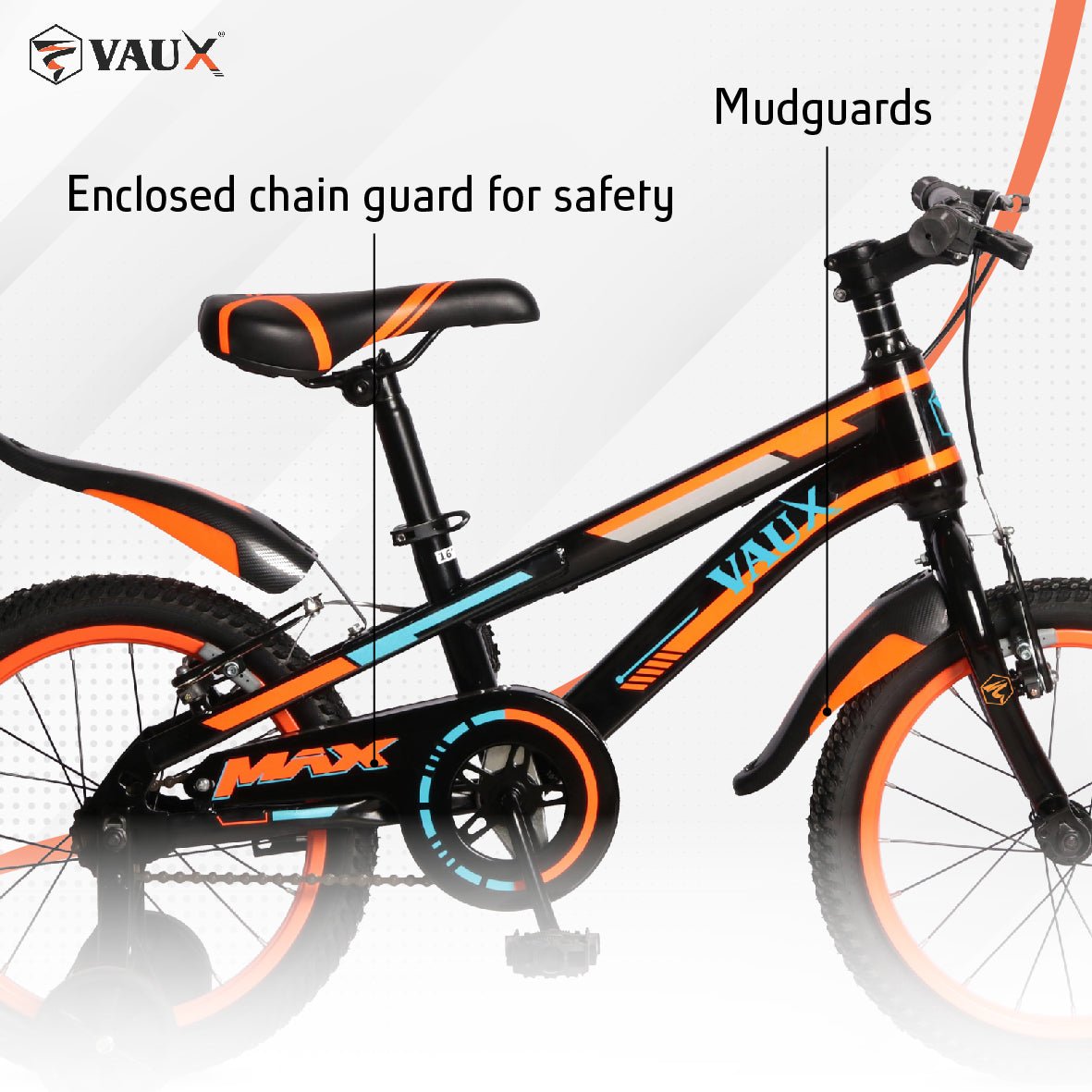 VAUX Max 18" Kids Bicycle - Orange - Marah Kids