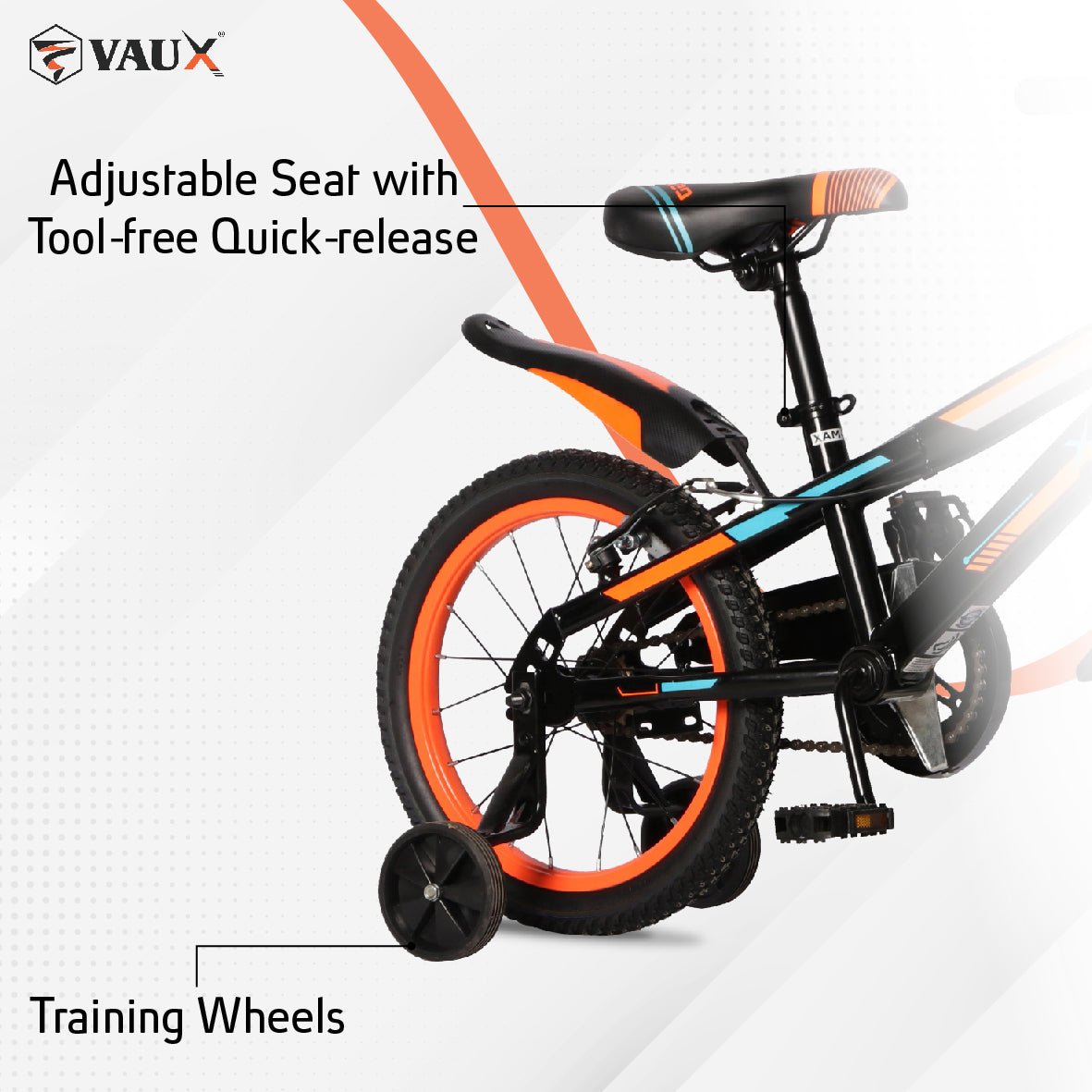 VAUX Max 18" Kids Bicycle - Orange - Marah Kids