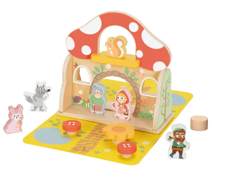 Tooky Toys Little Red Riding Hood Play Set wooden building and play set for ages 3+ | Marah Kids UAE