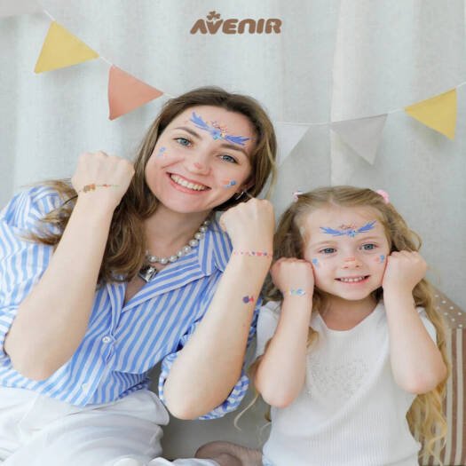 Avenir - Face Stickers and Tattoos - Animal Multicolour | trendy and colorful kids nail stickers and tattoo fashions | Ideal gifts for girlfriends. | Ages 3+ - Marah Kids