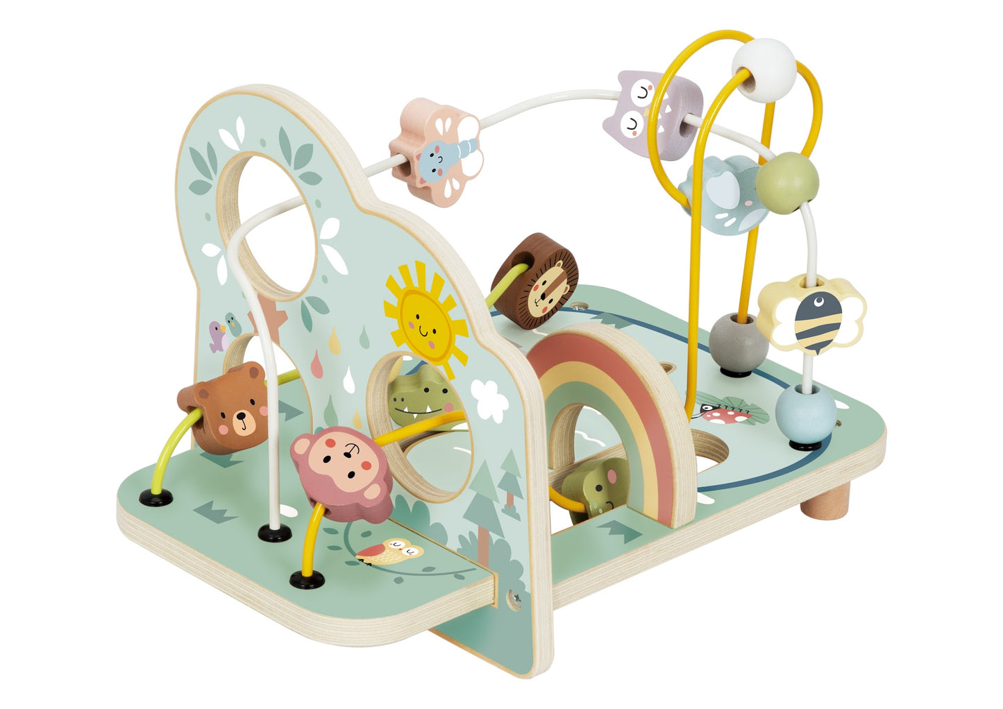 Tooky Toys Forest Beads Coaster wooden toddler toy for ages 3+ | Marah Kids UAE