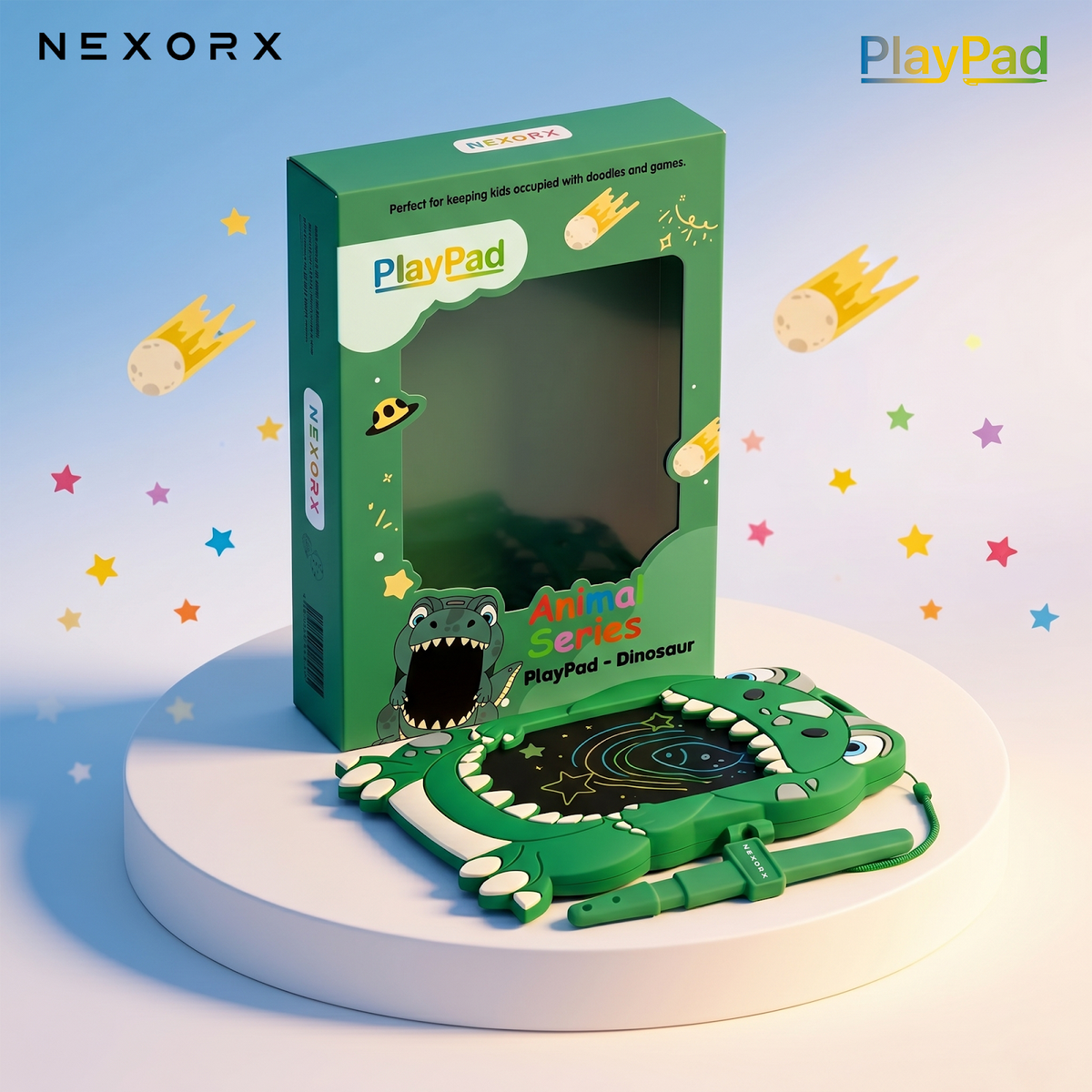 NEXORX Play Pad Animal Series Kids Doodle Drawing Pad, Silicone & Plastic, Ink-Free & Mess-Free, Travel - image 6