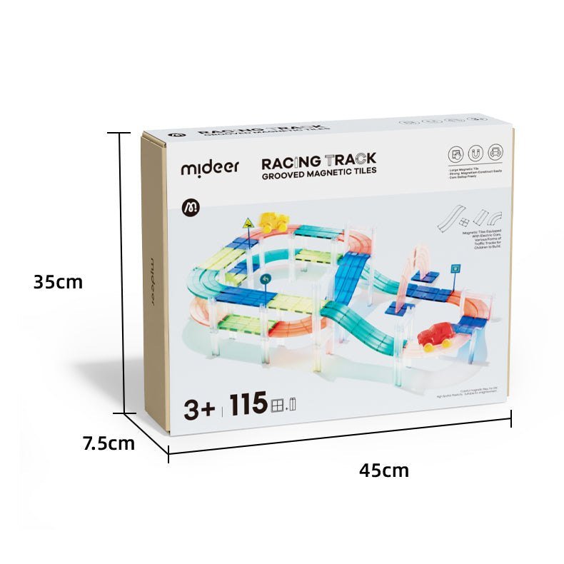 Grooved Magnetic Tiles - Racing Track - Marah Kids
