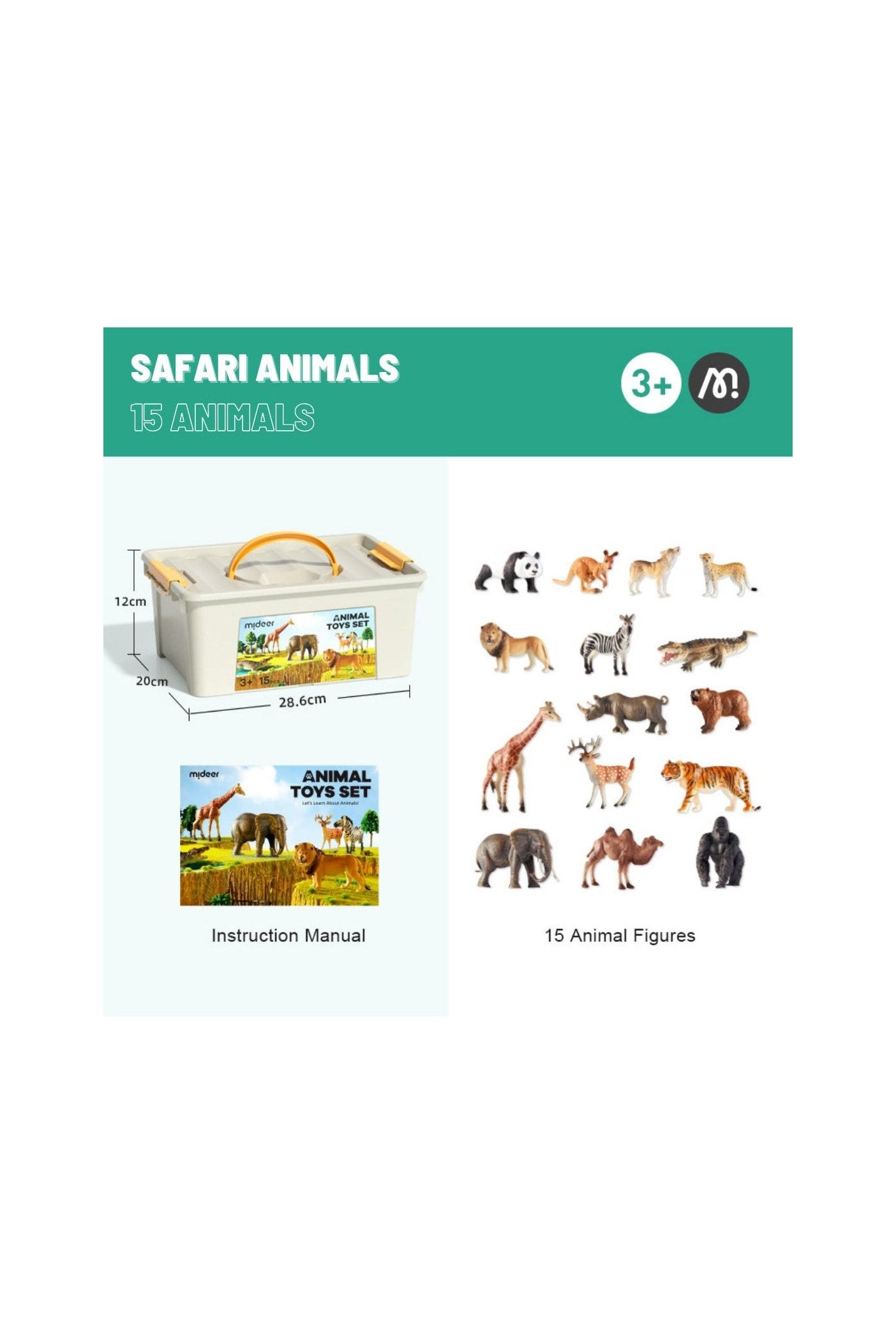 Safari Animals - 15Pcs
