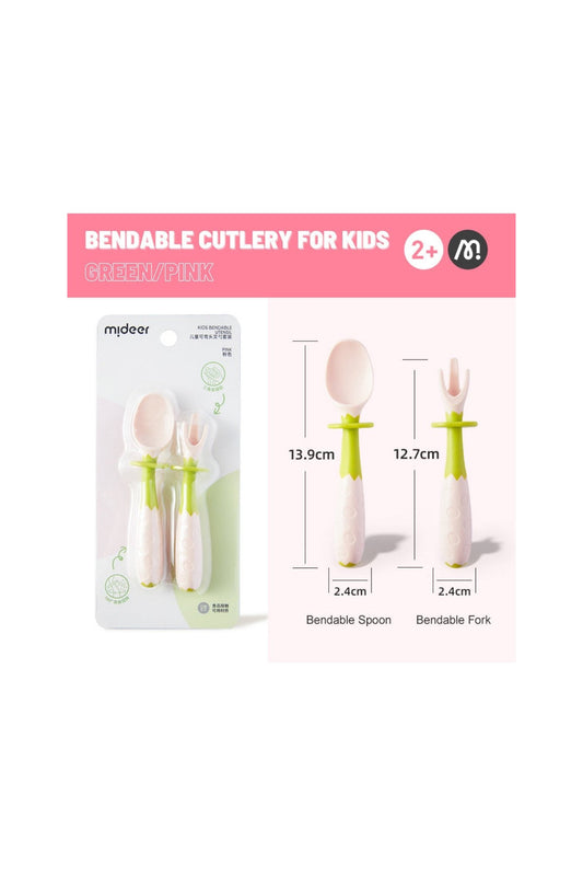Bendable Cutlery For Kids - Pink - Marah Kids