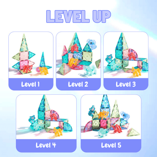 Colorful Magnetic Tiles 40 Pcs - Marah Kids