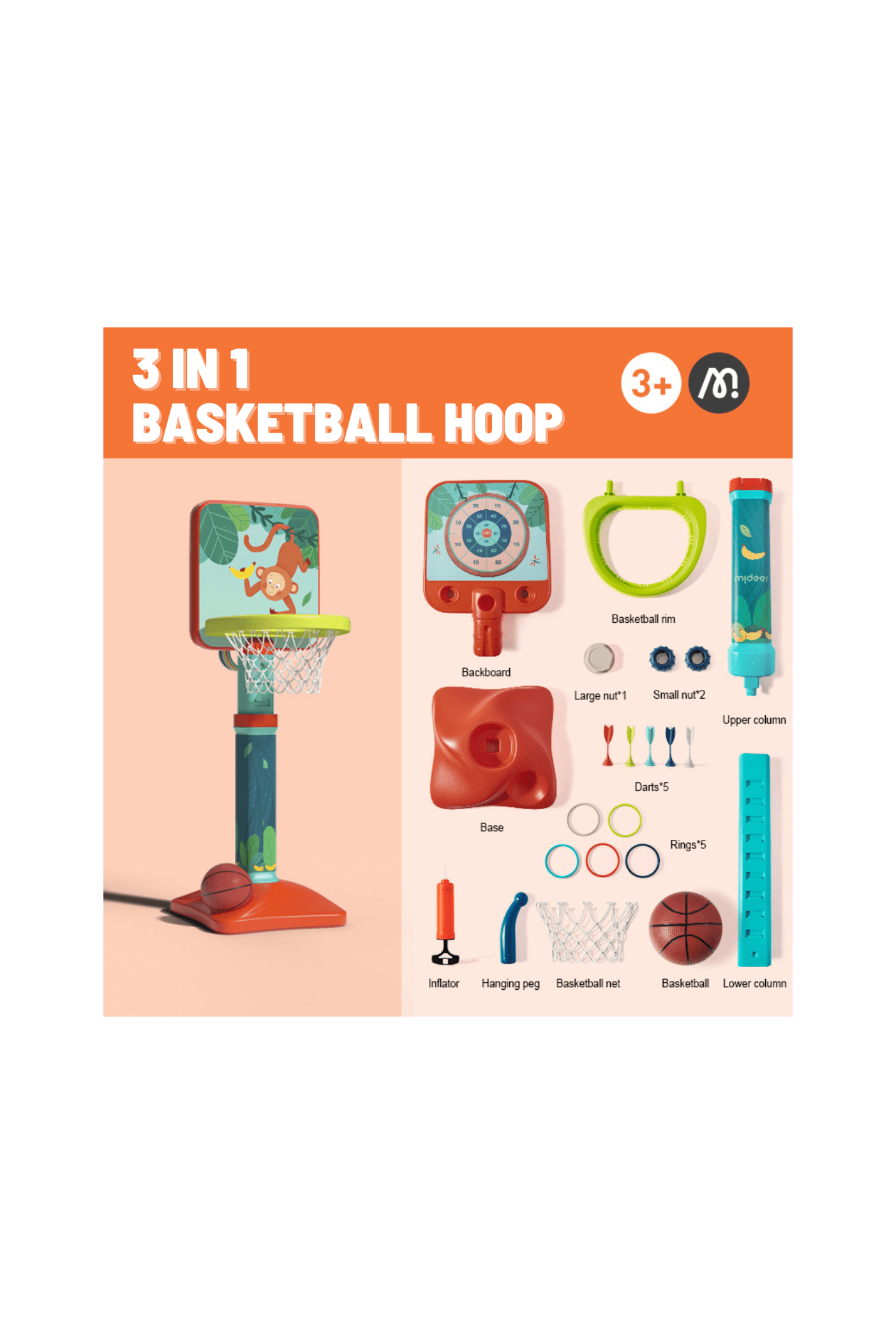 3 In 1 Basketball Hoop