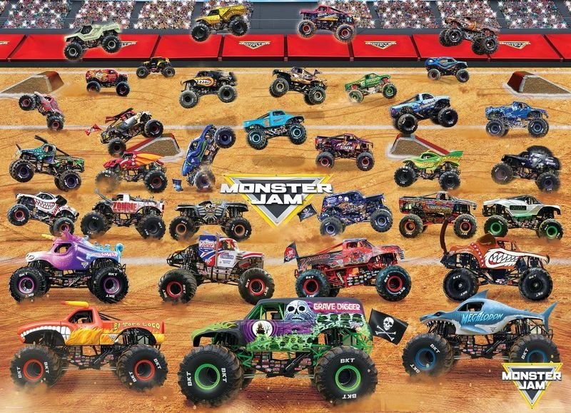 Eurographics Puzzle 1000 Monster Jam Truck Lineup - Marah Kids